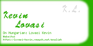 kevin lovasi business card